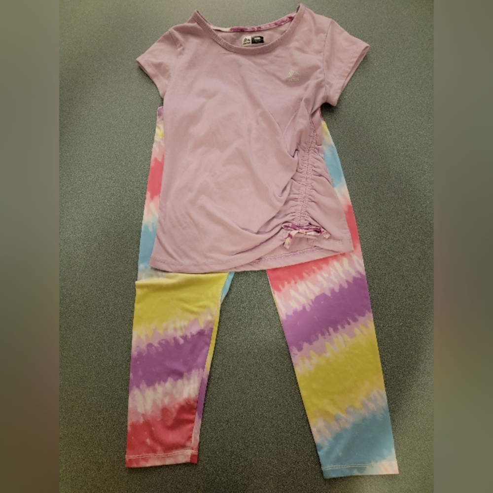 -Girls size 10/12 RBX athleticwear capri and shirt set